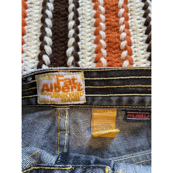 Vintage Platinum FUBU Fat Albert And The Junkyard Gang Denim Mens Pants 30x32 - Picture 8 of 10